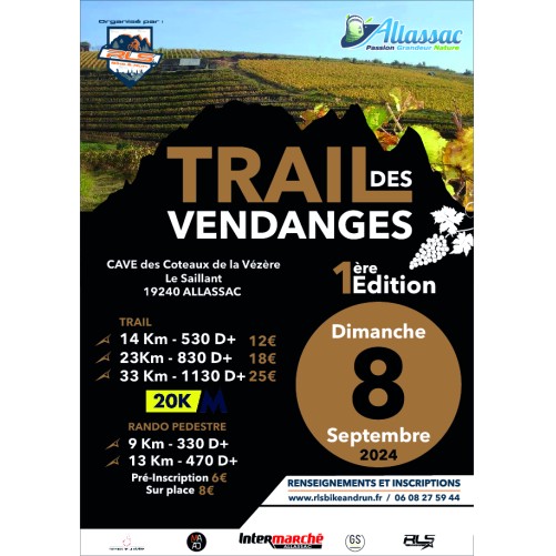 Trail Des Vendanges - 14 Km - 8/09/2024